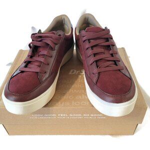 Dr. Scholl's Shoes Womens Madison Lace Wine Casual Fashion Sneakers Size 8 NEW